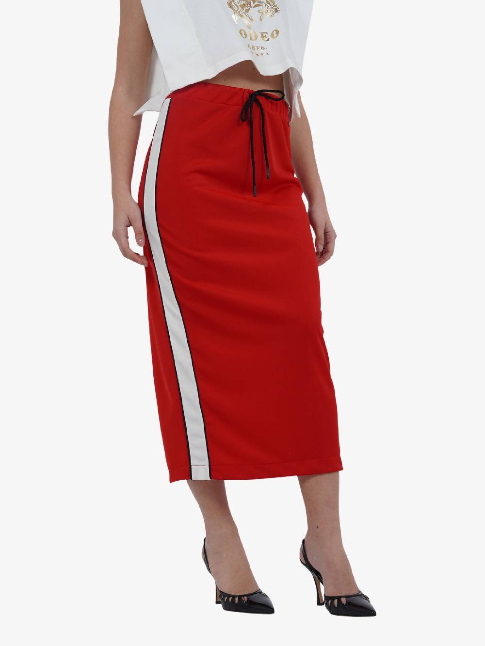 DIXIE Gonna Midi G352J068 Donna Rosso