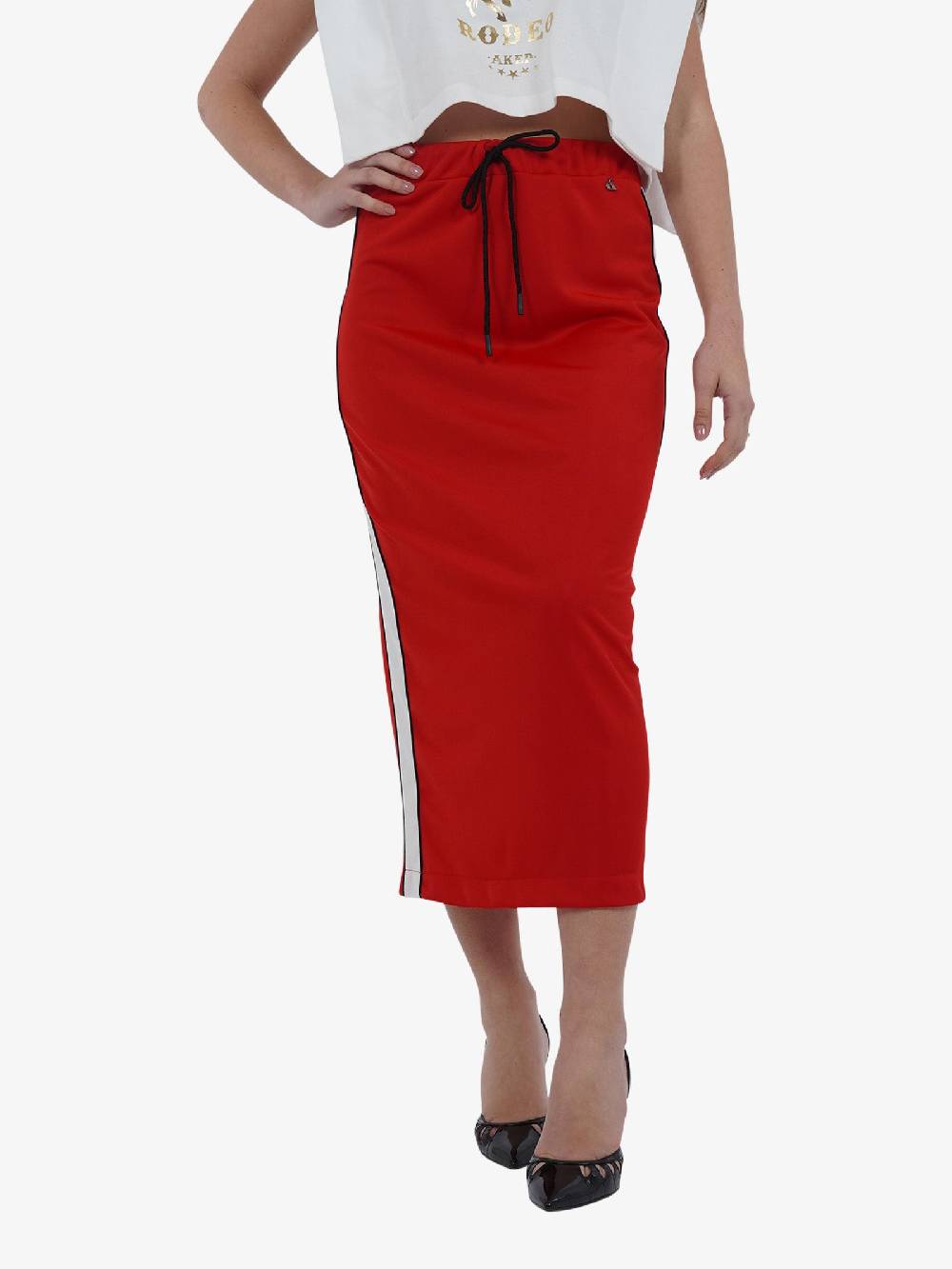 DIXIE Gonna Midi G352J068 Donna Rosso