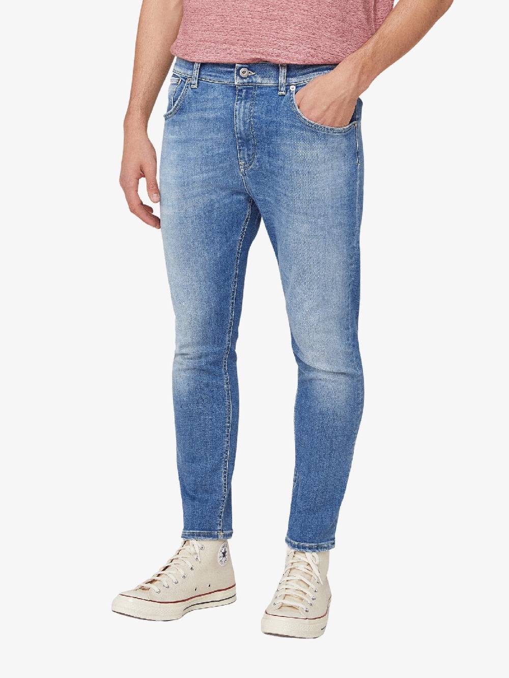 DONDUP Jeans Uomo Denim Medio Chiaro