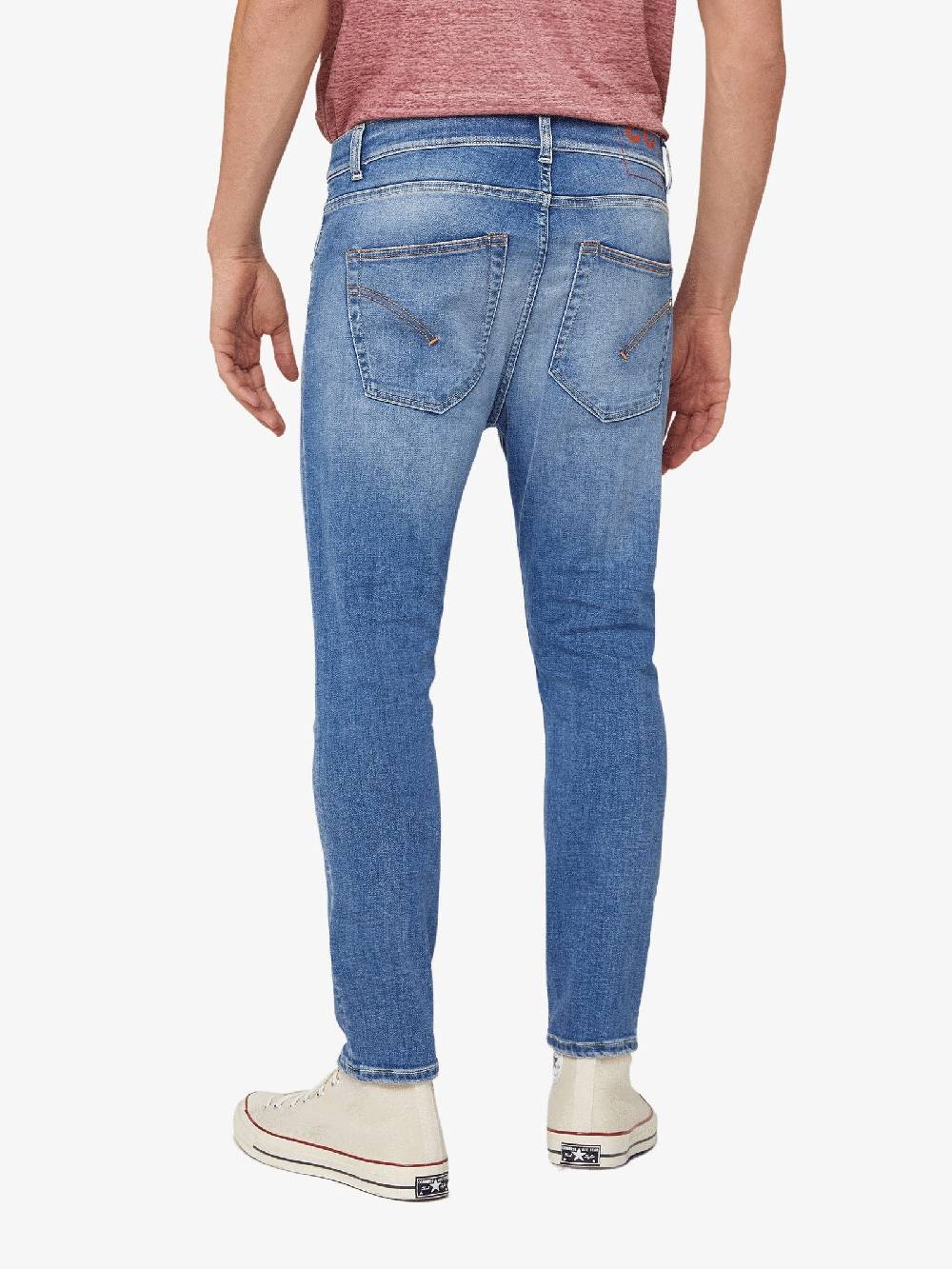 DONDUP Jeans Uomo Denim Medio Chiaro