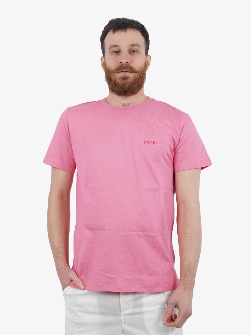DONDUP T-Shirt In Cotone Uomo Rosa