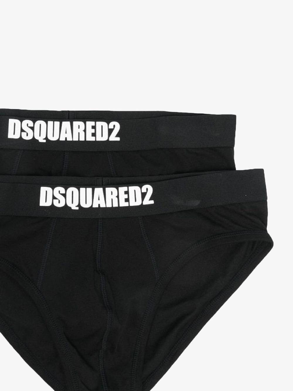 DSQUARED2 Intimo Slip Doppio Pack Uomo Nero