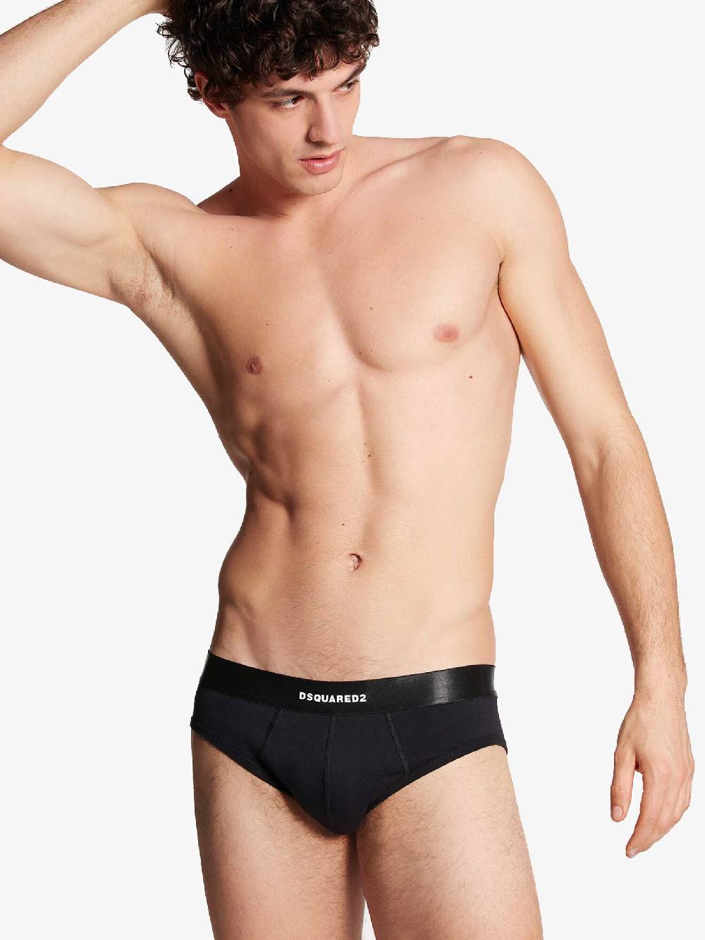 DSQUARED2 Slip Basic Brief Mini Uomo Nero