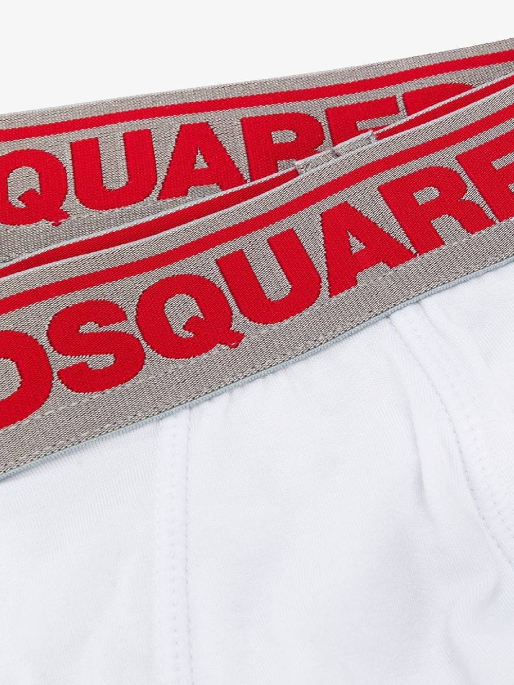 DSQUARED2 Slip Underwear Uomo Bianco 2 Pezzi