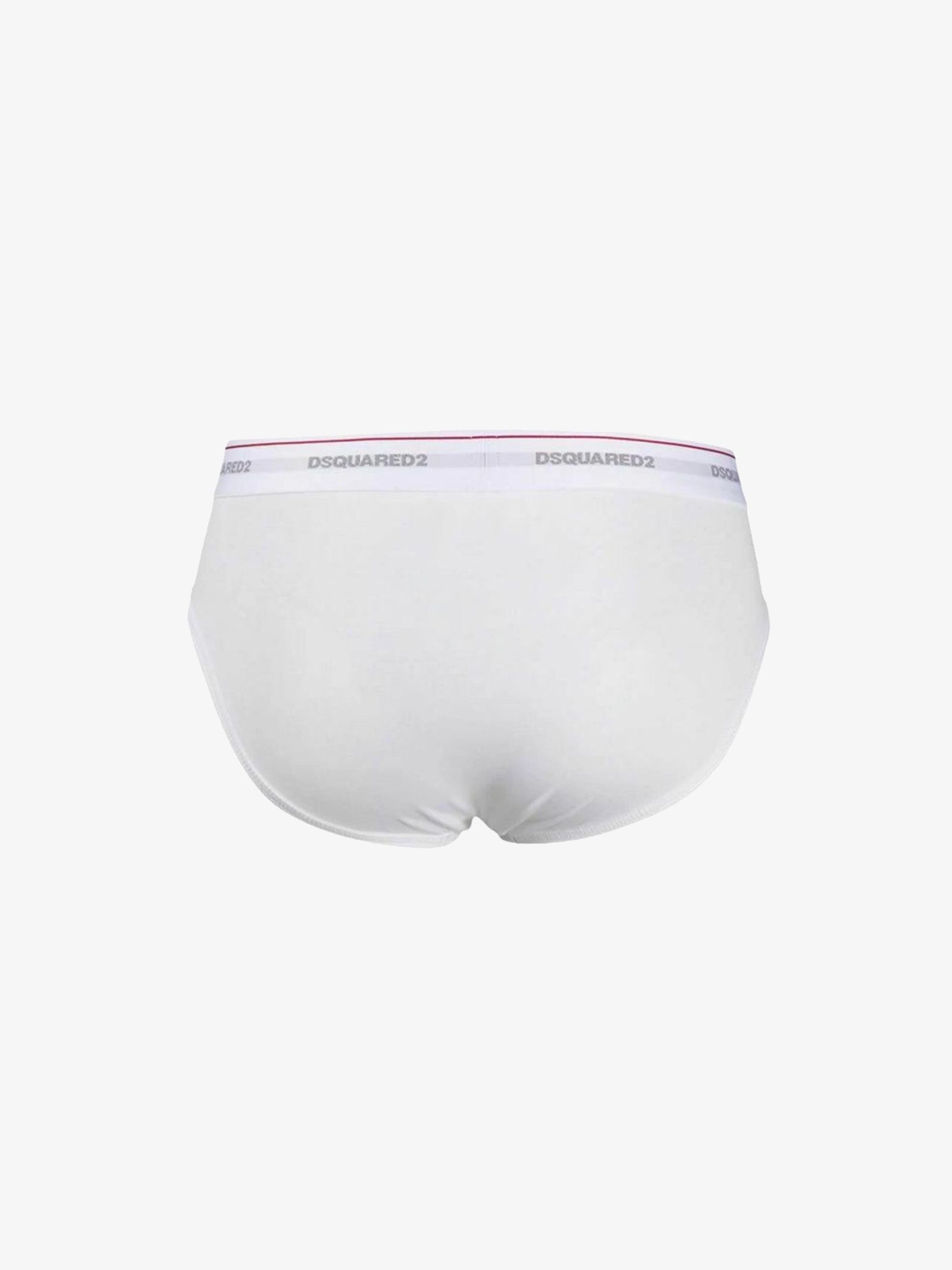 DSQUARED2 Slip Underwear Uomo Bianco 3 Pezzi
