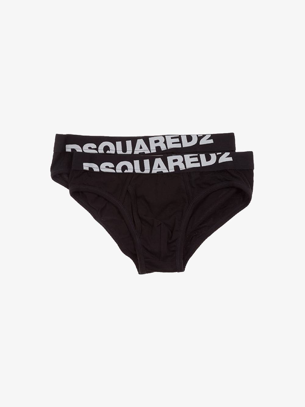 DSQUARED2 Slip Uomo Nero Con Maxi Logo