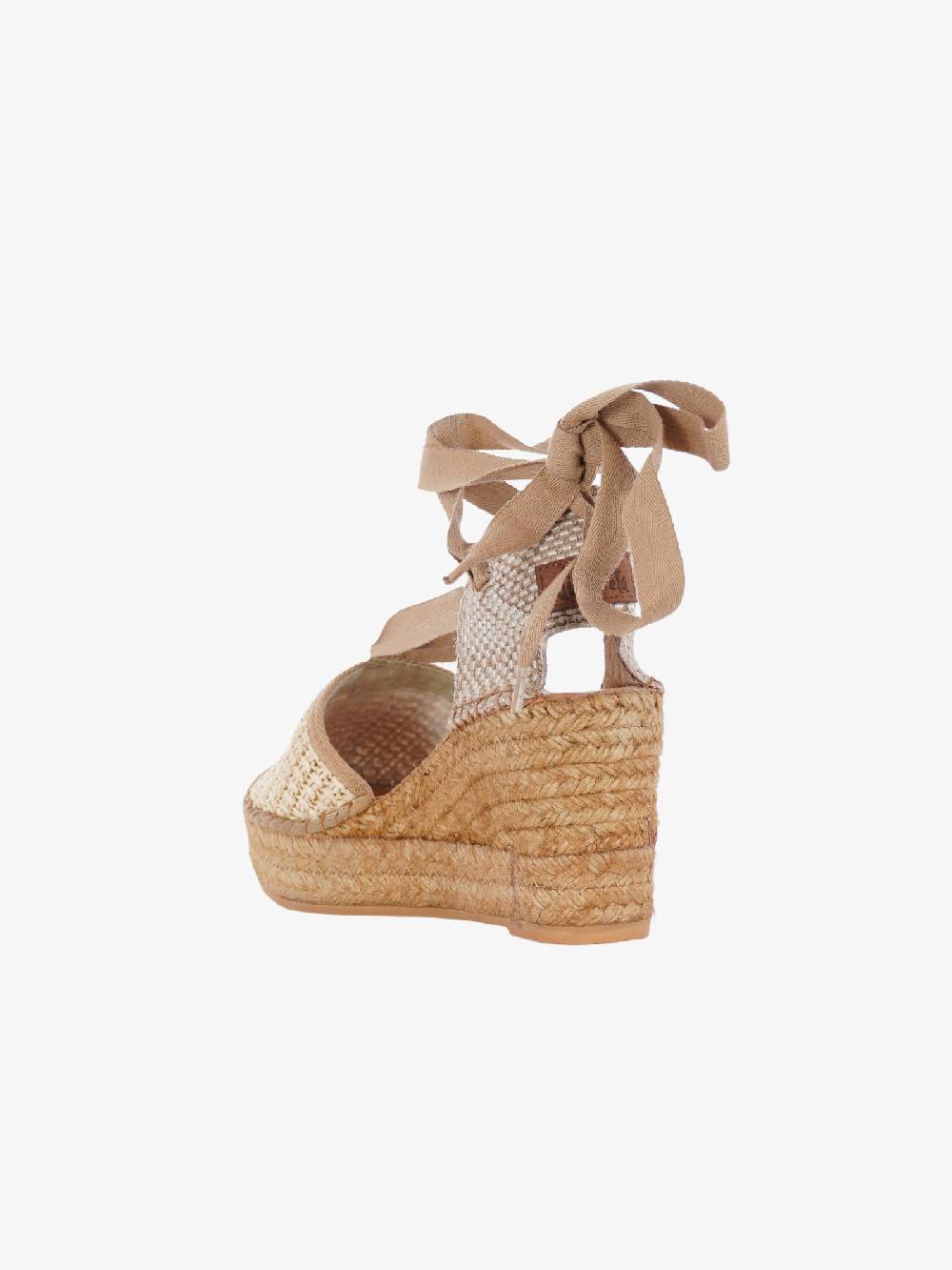 VIDORRETA Espadrillas Con Zeppa 05600 Donna Beige In Rafia