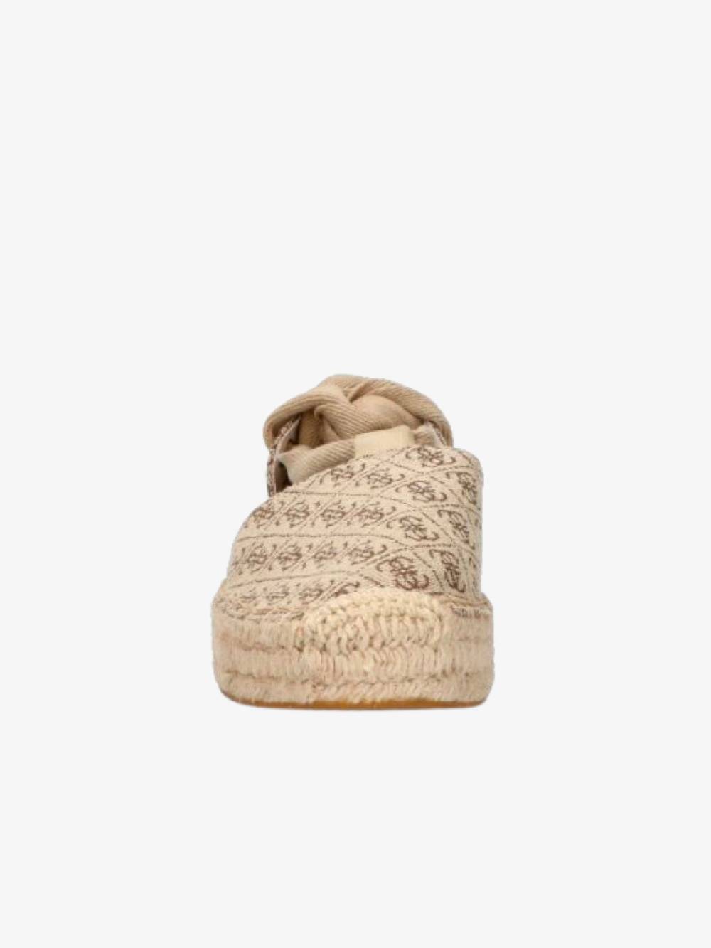 GUESS Espadrillas Donna Beige In Cotone Con Stampa 4G Logo