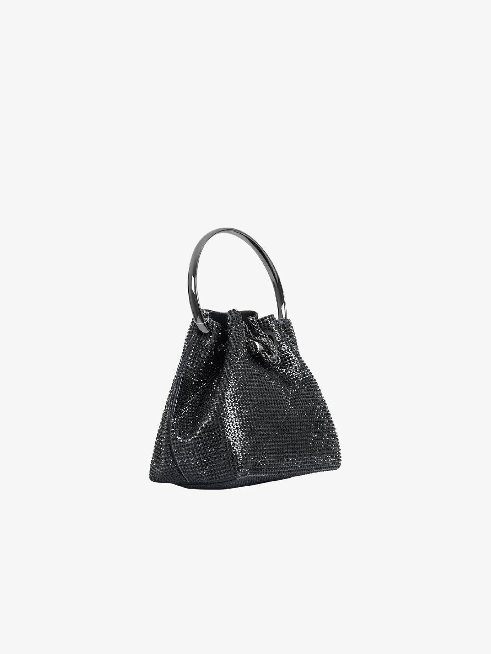 EXE' Borsa A Mano Luxury Strass CAO7-16 Donna Nero