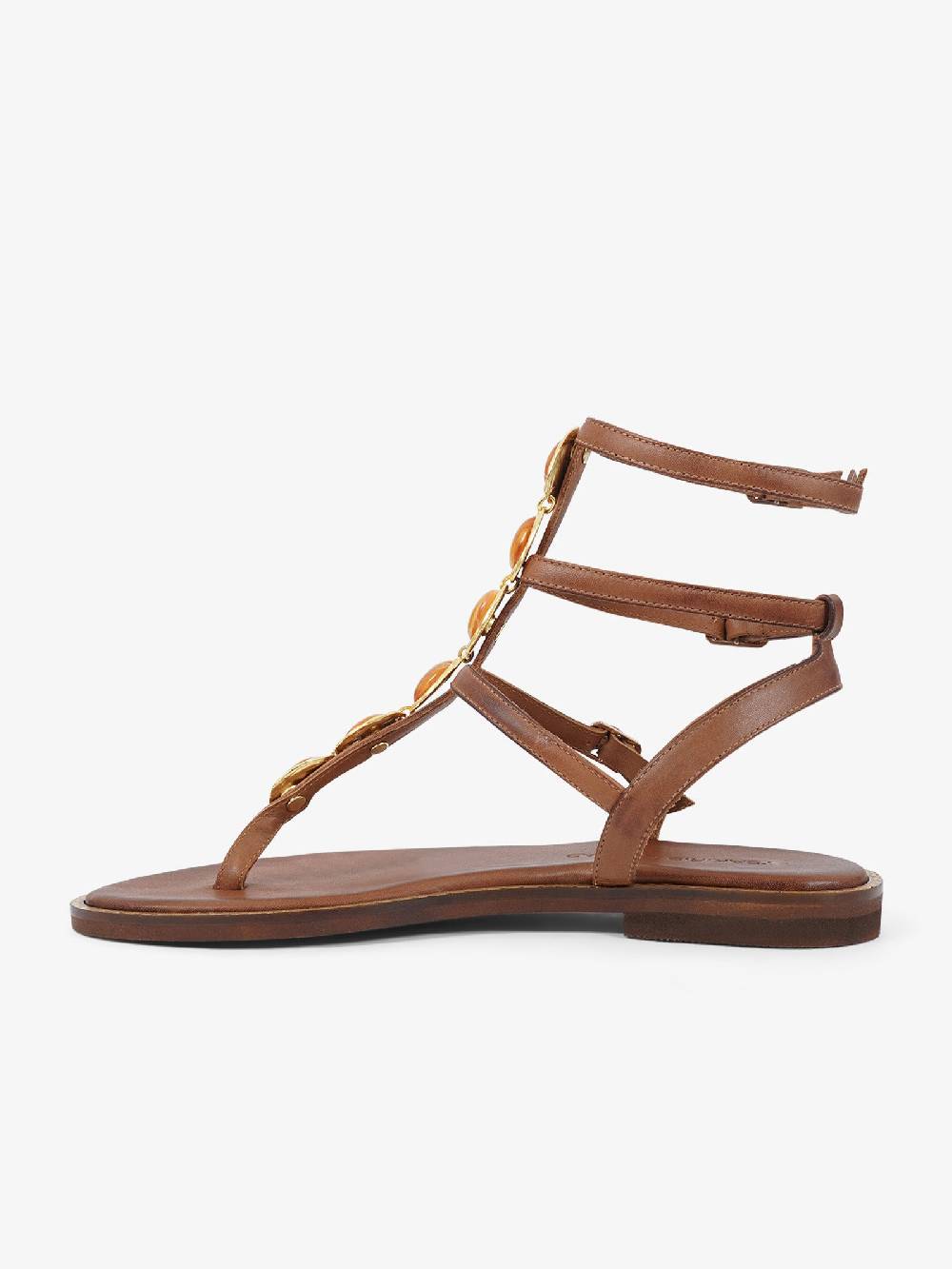 EXE' Sandali Bassi 505 CHIOS 6-1 Donna Pelle Beige