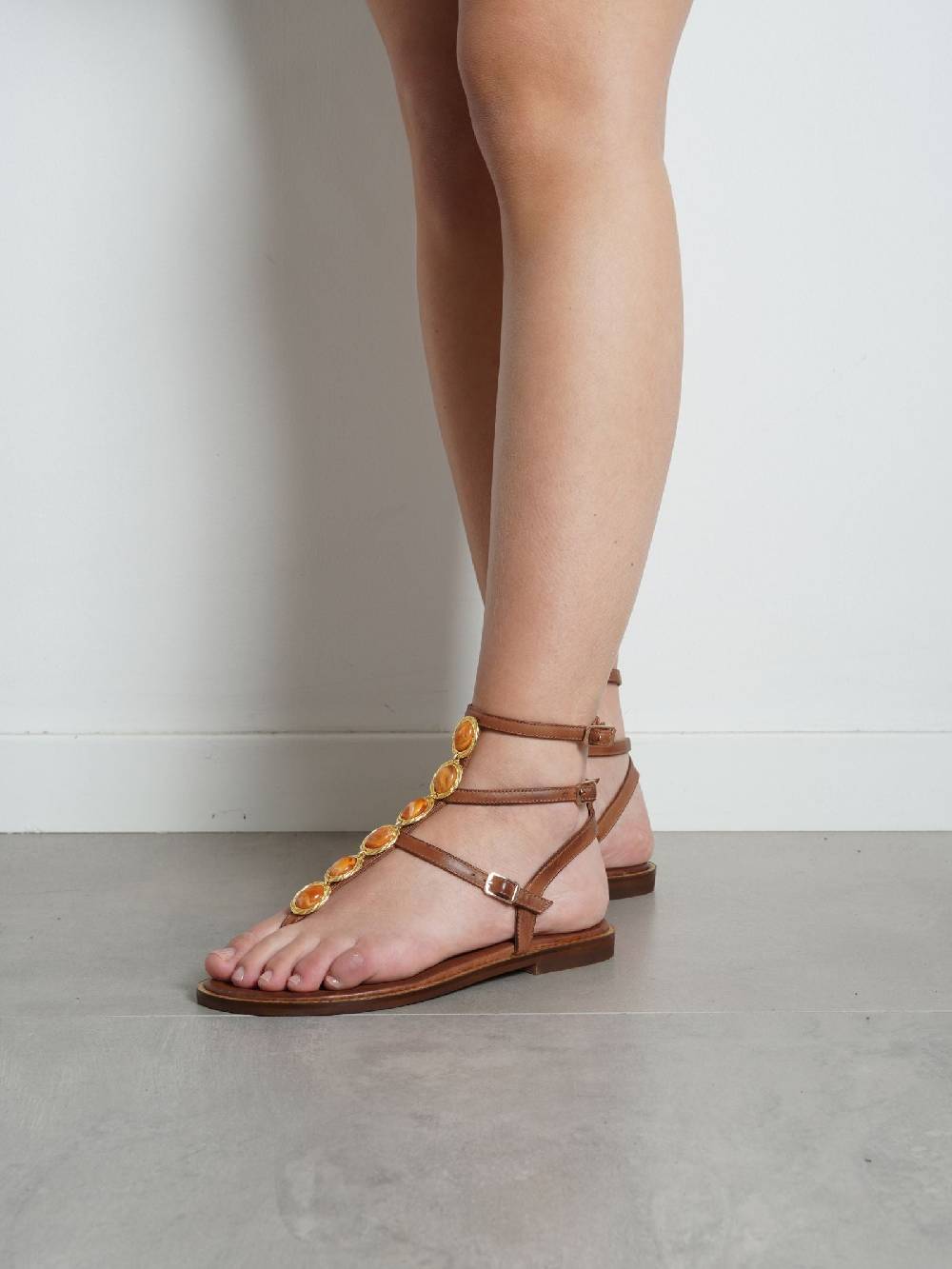 EXE' Sandali Bassi 505 CHIOS 6-1 Donna Pelle Beige