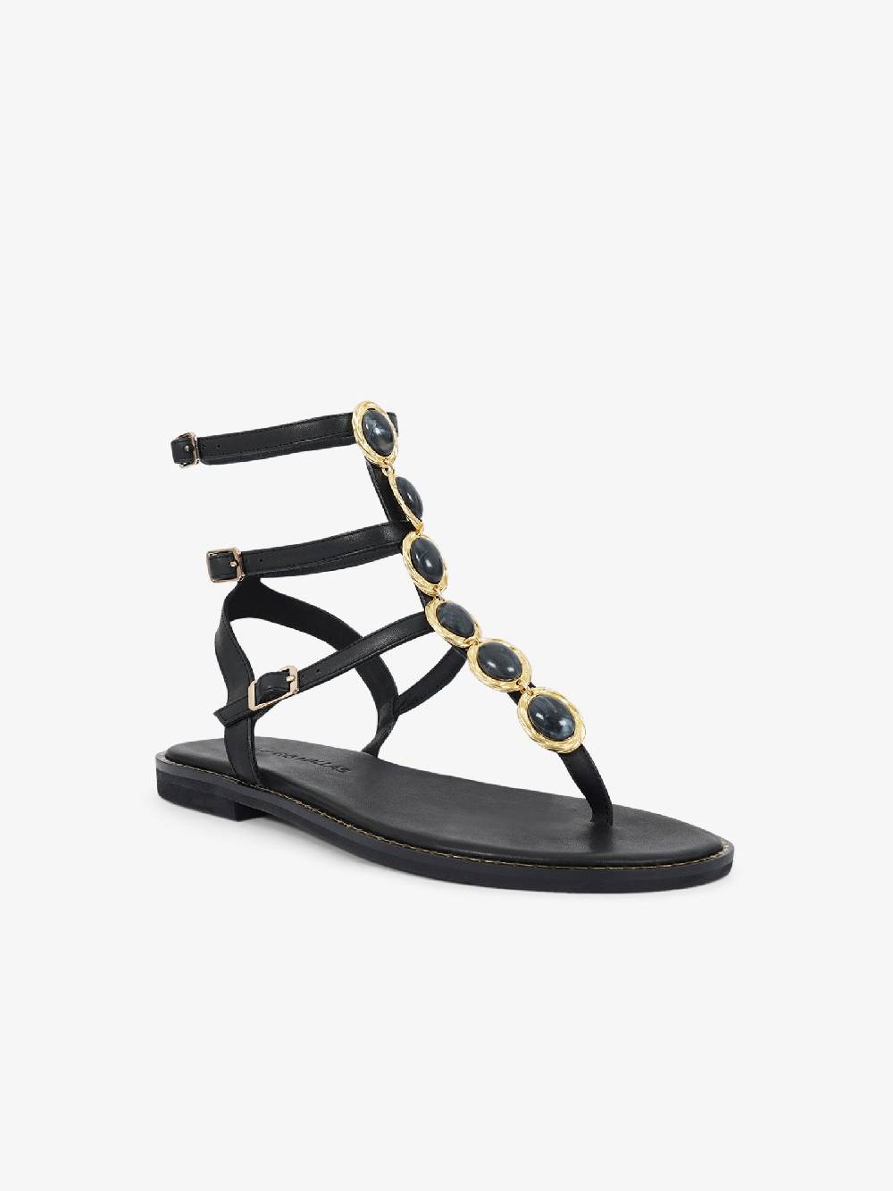 EXE' Sandali Bassi 505 CHIOS 6-1 Donna Pelle Nero