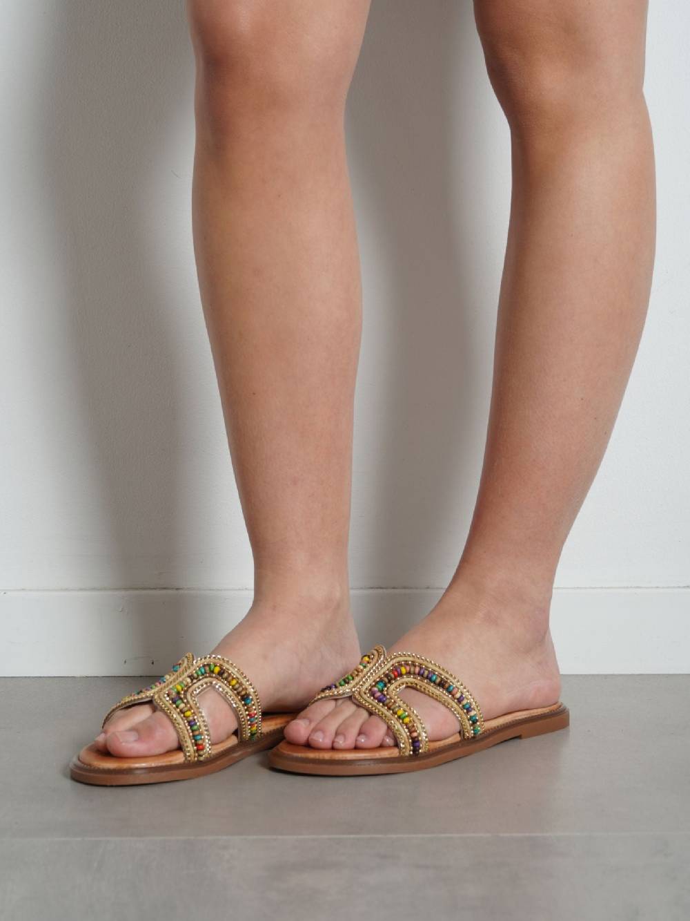 EXE' Sandali Bassi CARPATHOS 6-1 Donna Pelle Beige