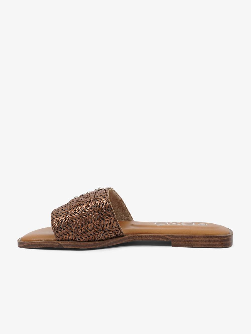 EXE' Sandali Bassi H2067-27 Donna Rafia Marrone