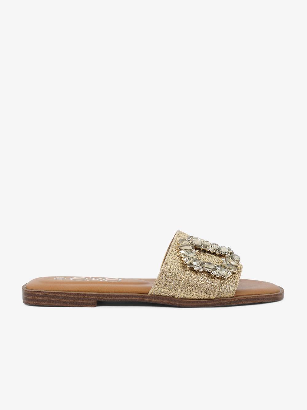 EXE' Sandali bassi H2067-27 donna rafia oro