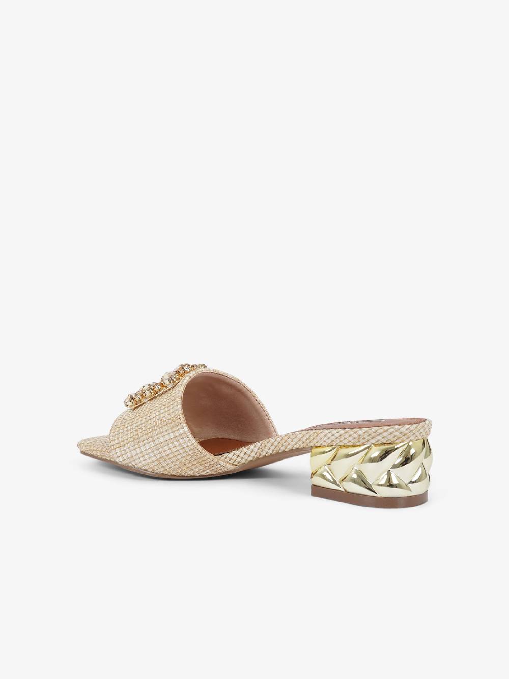 EXE' Sandali Bassi KATY-257 Donna Rafia Beige