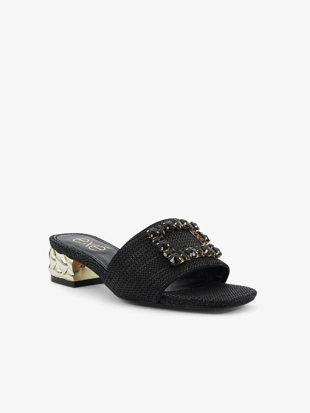 EXE' Sandali Bassi KATY-257 Donna Rafia Nero