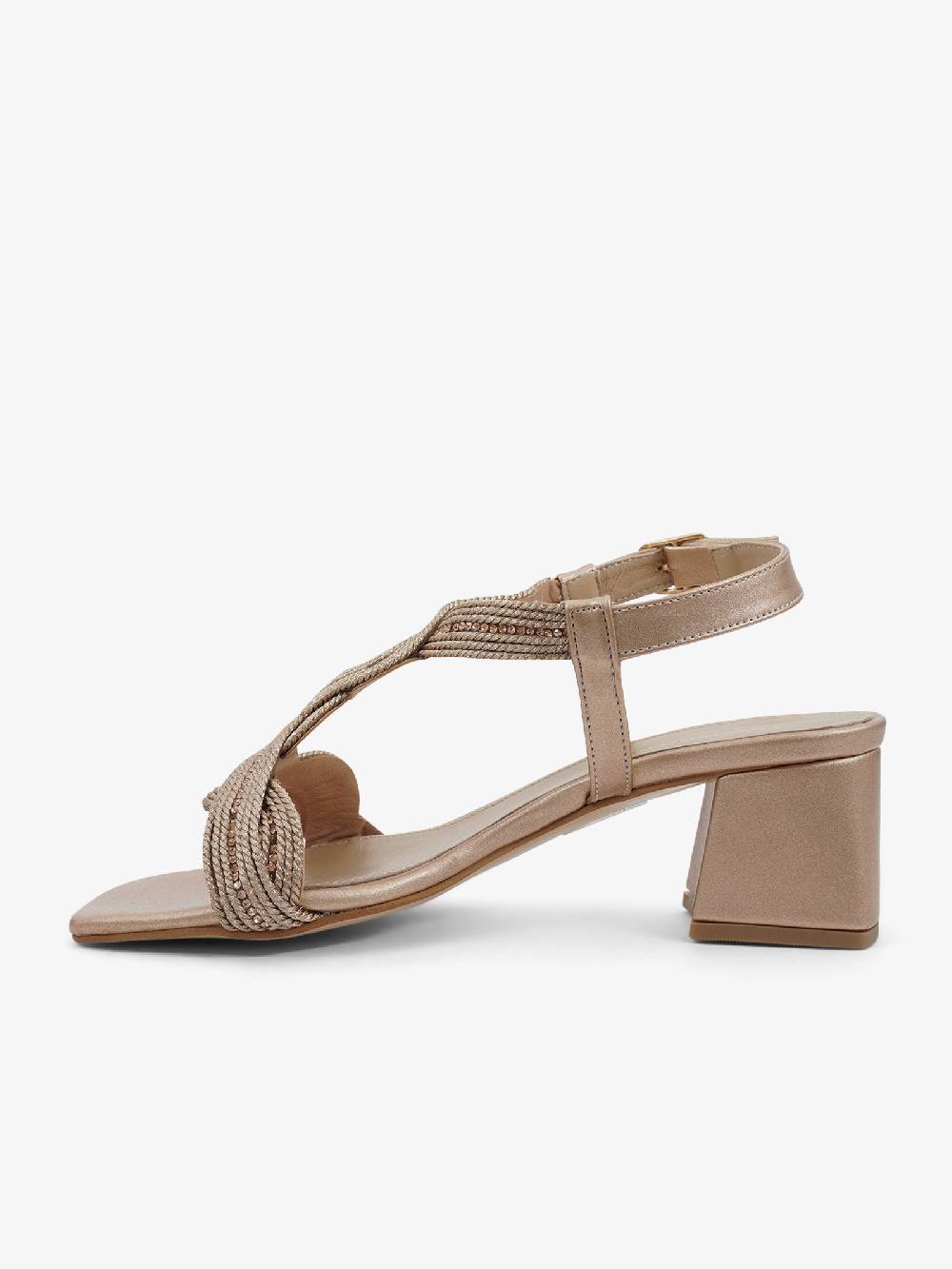 EXE' Sandali Con Tacco 722 SILVIA Donna Tessuto Oro