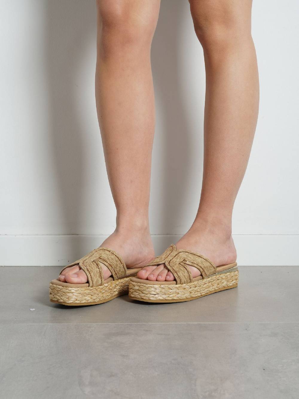 EXE' Sandali Con Zeppa 24085L-2-F Donna Beige