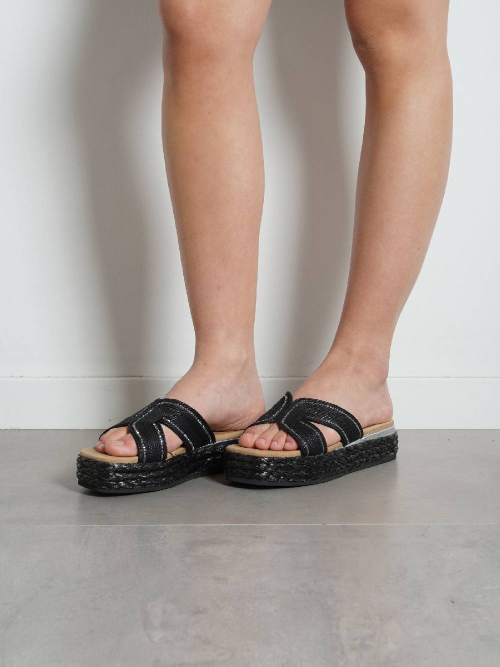 EXE' Sandali Con Zeppa 24085L-2-F Donna Nero