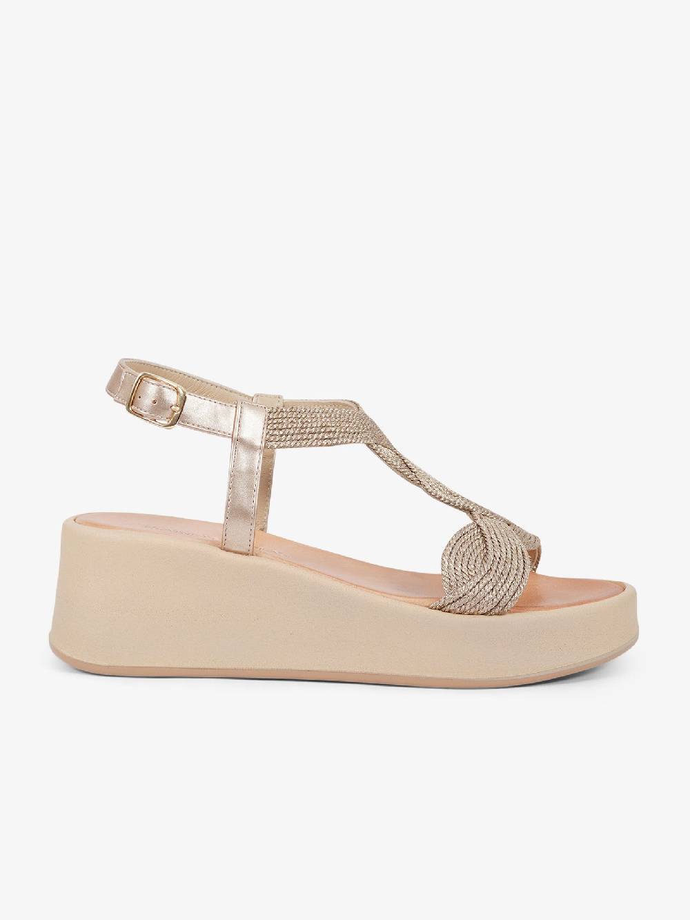 EXE' Sandali Con Zeppa 519 NAPOLI 6-1 Donna Oro