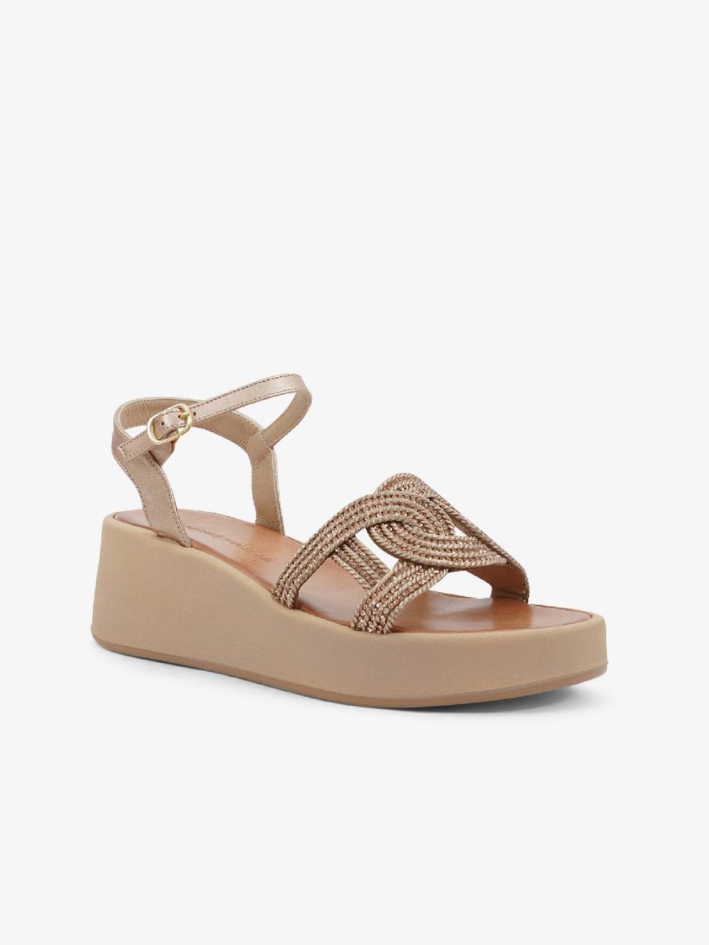 EXE' Sandali Con Zeppa 520 NAPOLI Donna Tessuto Oro