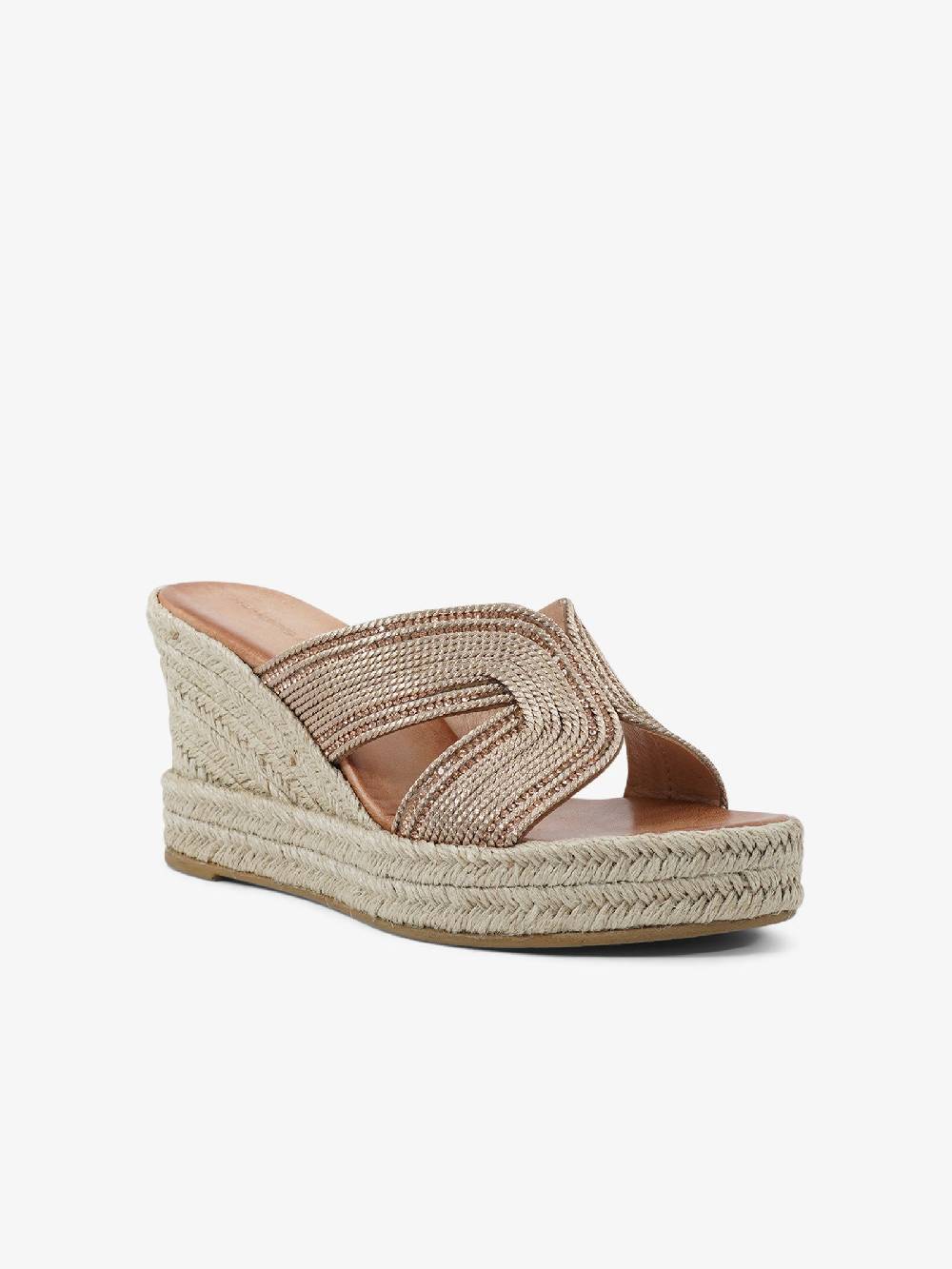 EXE' Sandali Con Zeppa 530 BALI Donna Tessuto Oro