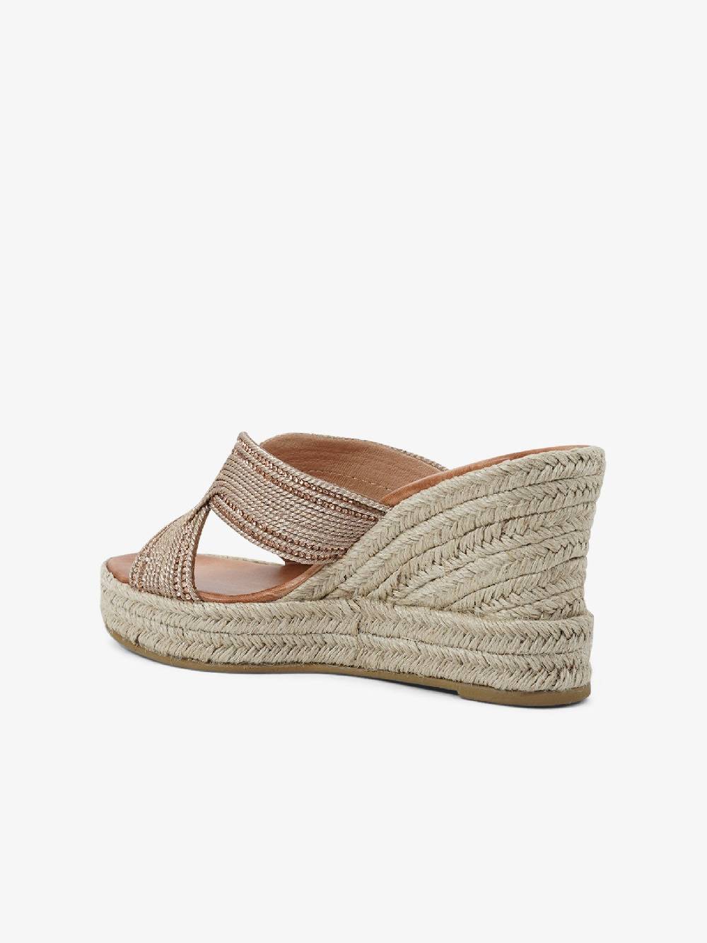 EXE' Sandali Con Zeppa 530 BALI Donna Tessuto Oro