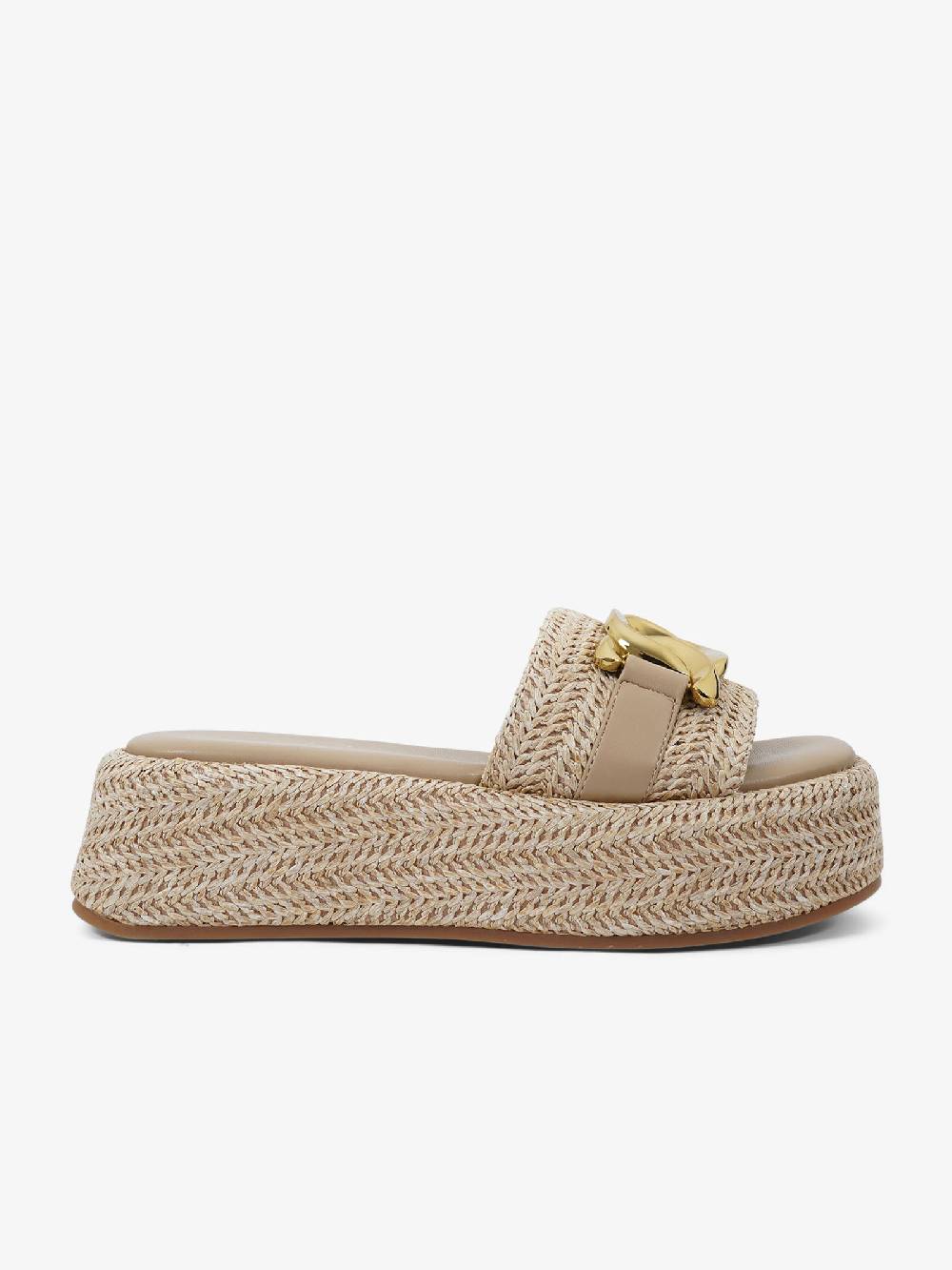 EXE' Sandali con zeppa VF2474-6 donna rafia beige