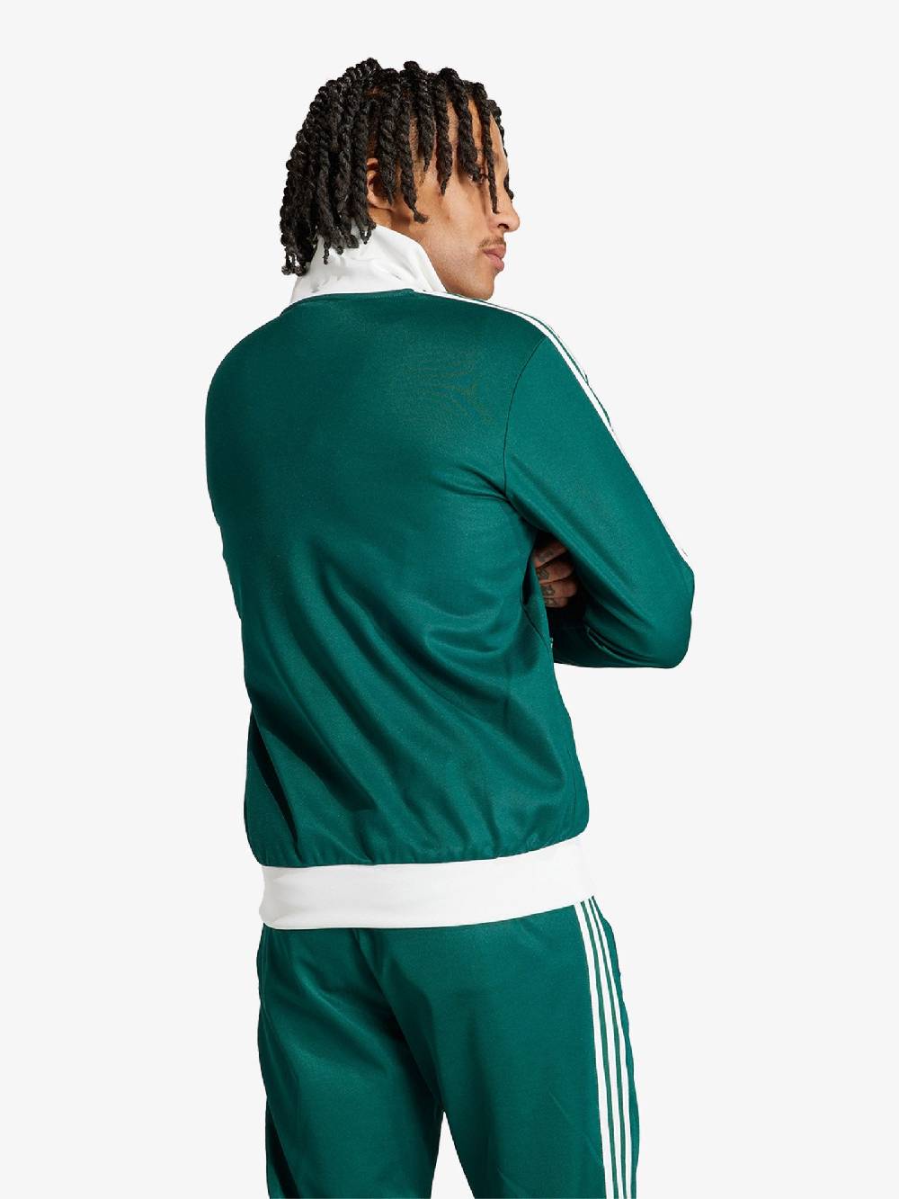 ADIDAS Felpa Adicolor Classic Beckenbauer IP0417 Uomo In Cotone Verde/bianco