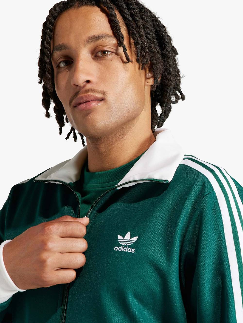 ADIDAS Felpa Adicolor Classic Beckenbauer IP0417 Uomo In Cotone Verde/bianco