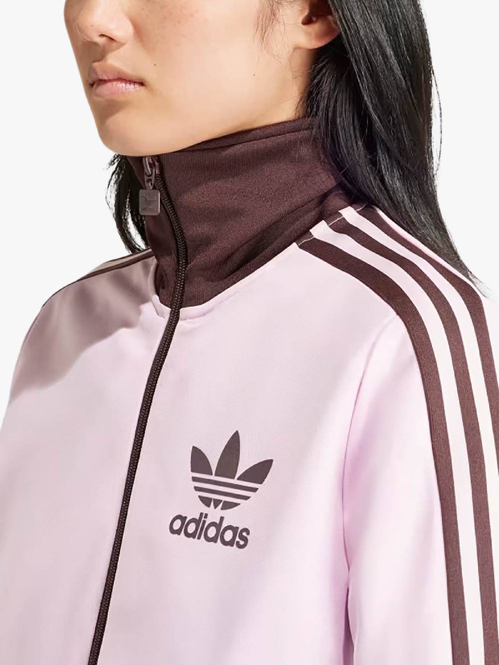 ADIDAS Felpa Adicolor Classic Beckenbauer IR6088 Donna In Cotone Rosa/marrone