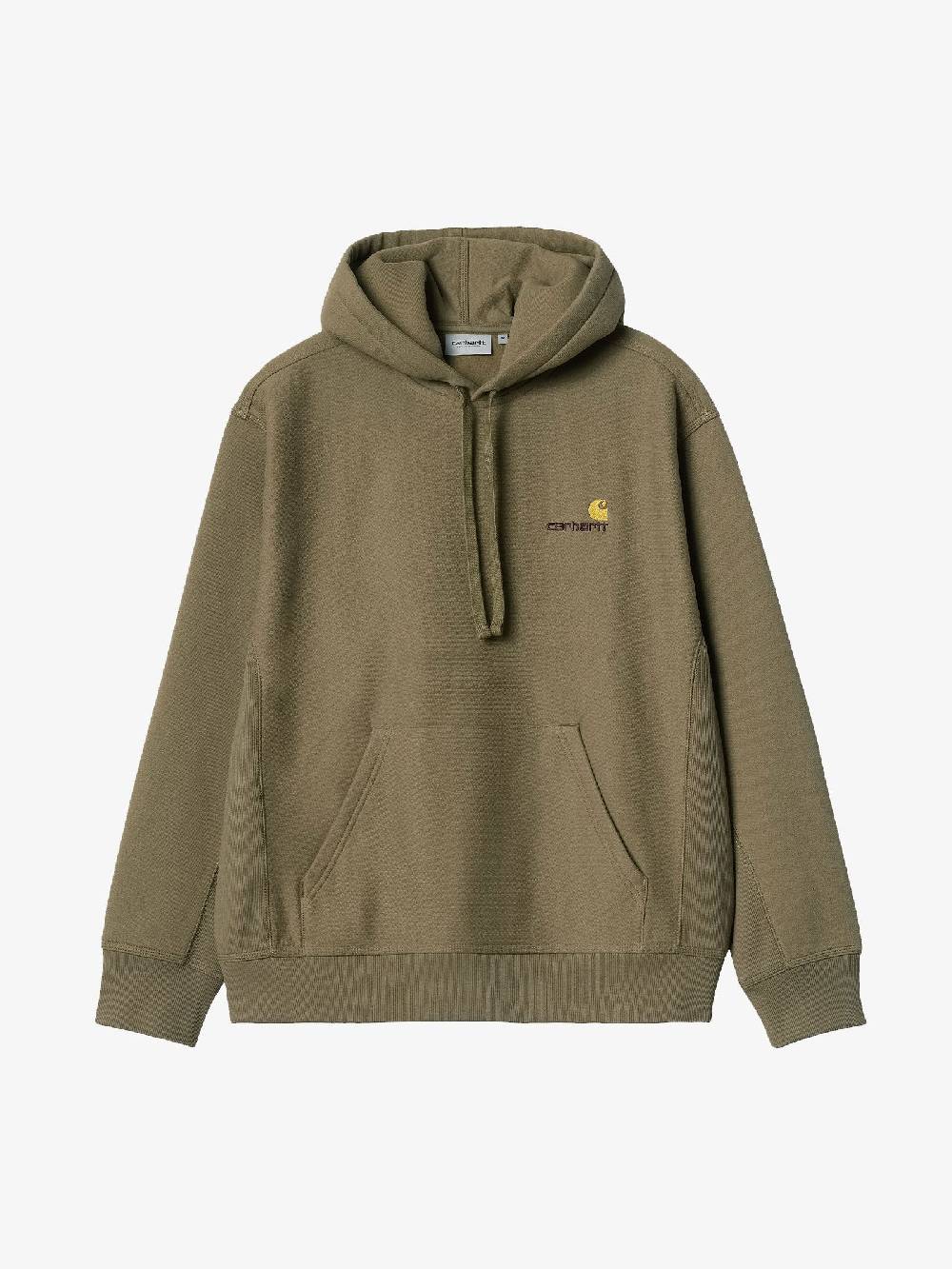 CARHARTT WIP Felpa con cappuccio American Script Sweat uomo marrone