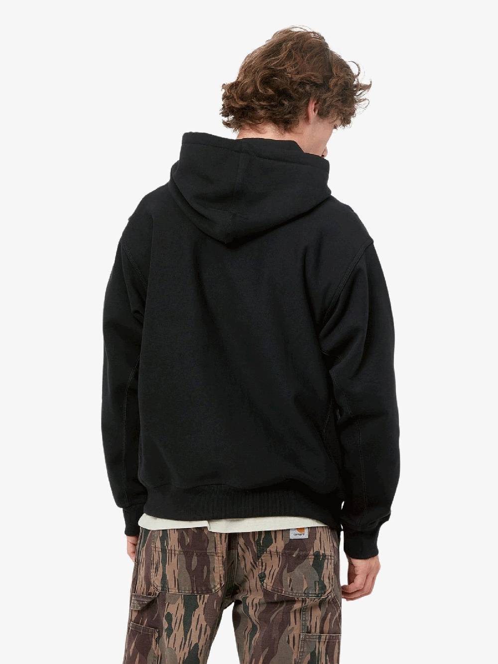 CARHARTT WIP Felpa Con Cappuccio American Script Sweat Uomo Nera