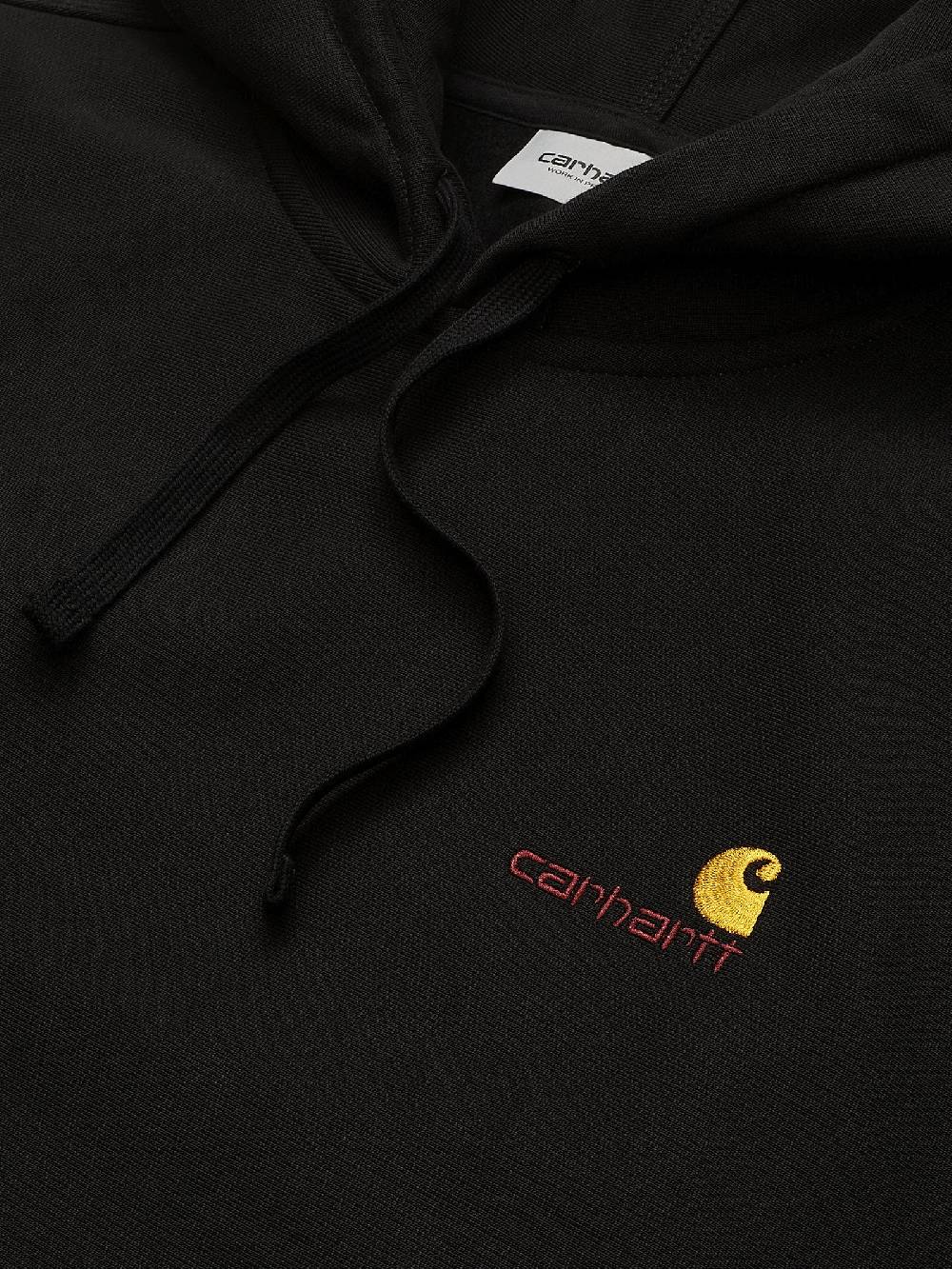 CARHARTT WIP Felpa Con Cappuccio American Script Sweat Uomo Nera