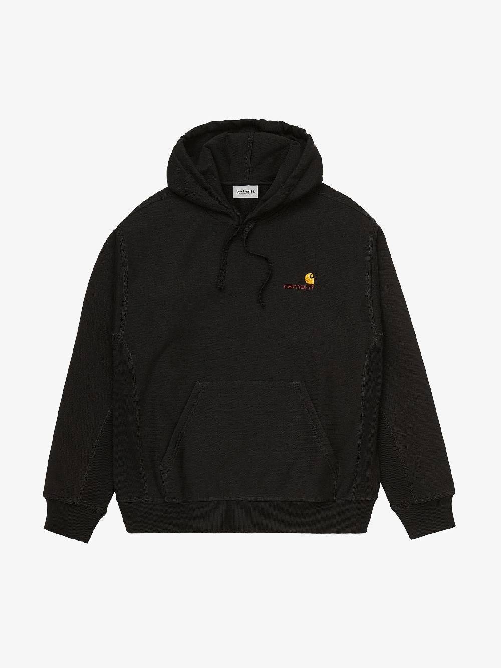 CARHARTT WIP Felpa con cappuccio American Script Sweat uomo nera