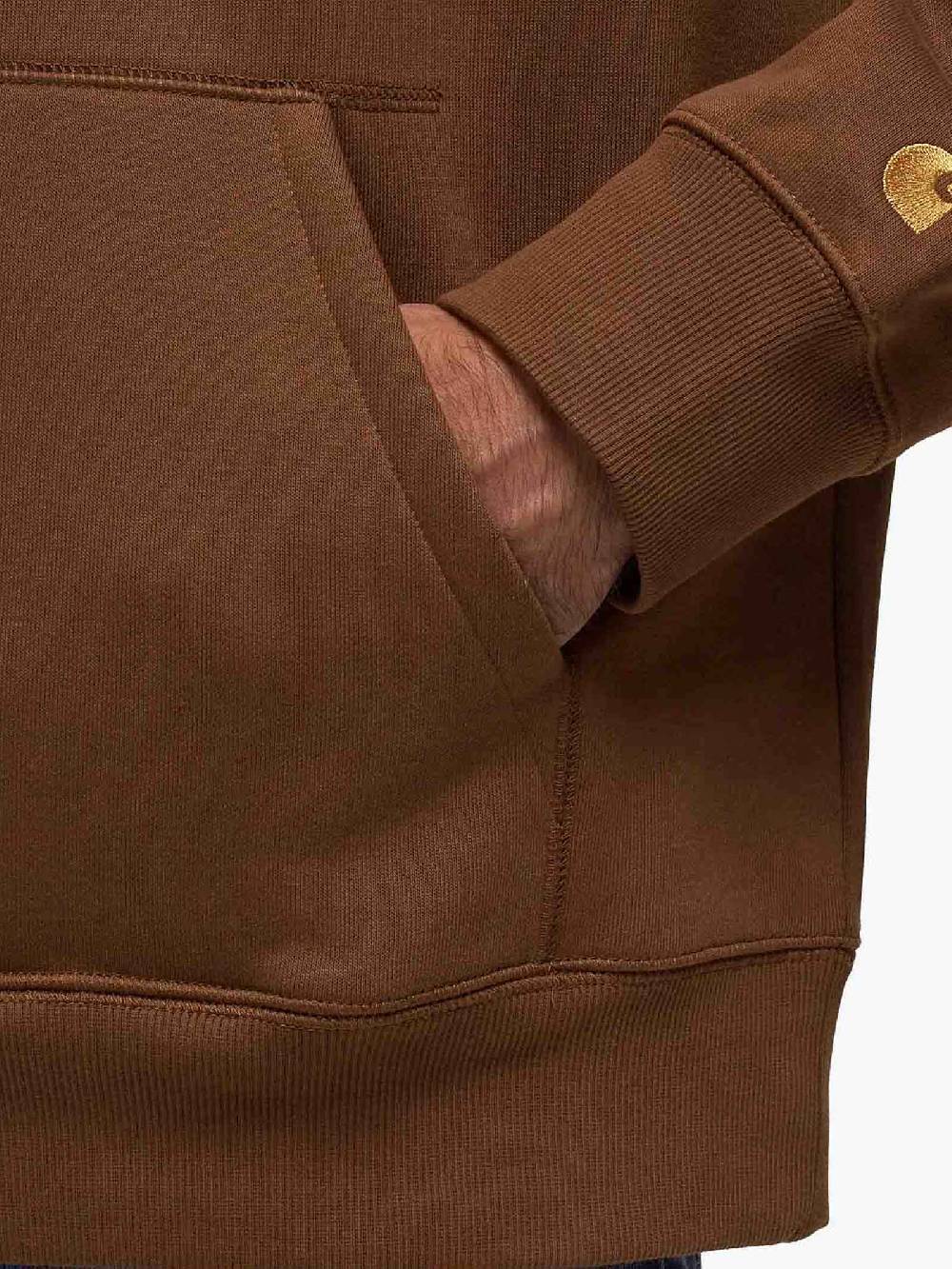 CARHARTT WIP Felpa Con Cappuccio I026384_1R0_XX Uomo Marrone