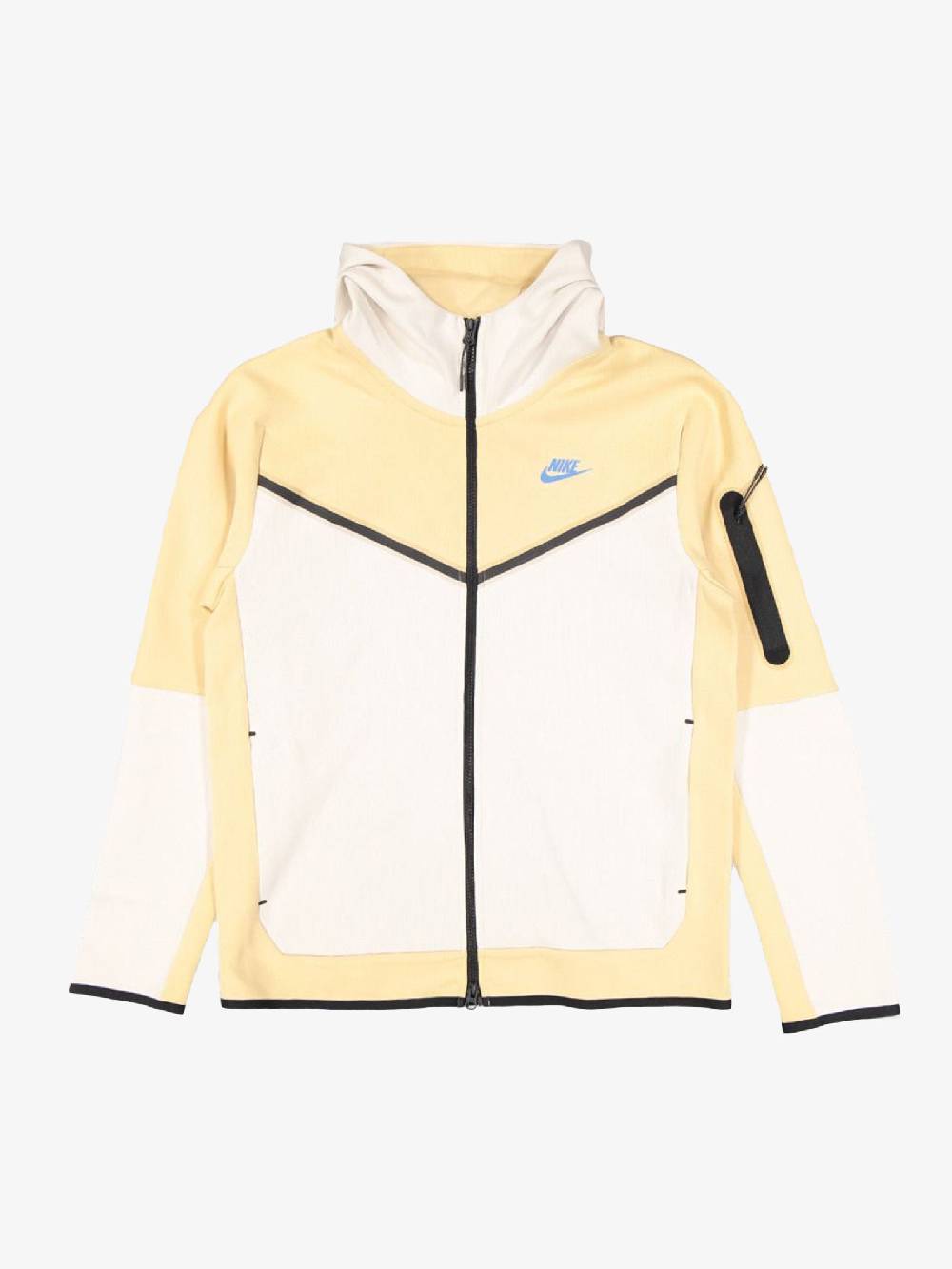 NIKE Felpa con cappuccio Sportswear Tech Fleece uomo gialla in cotone