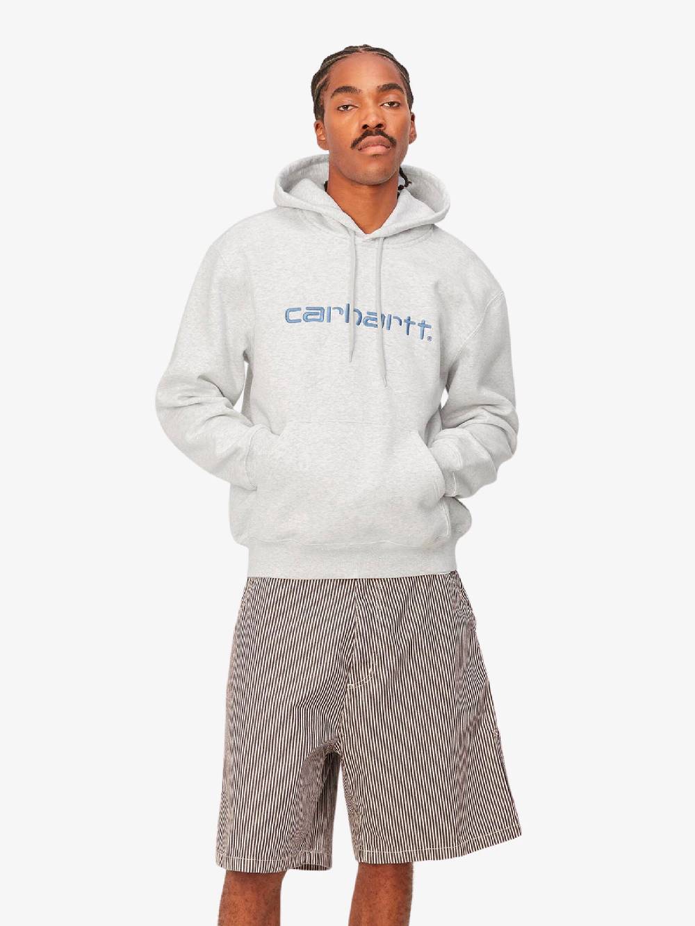 CARHARTT WIP Felpa Con Cappuccio Sweat I030547_1R7_XX Uomo Grigia