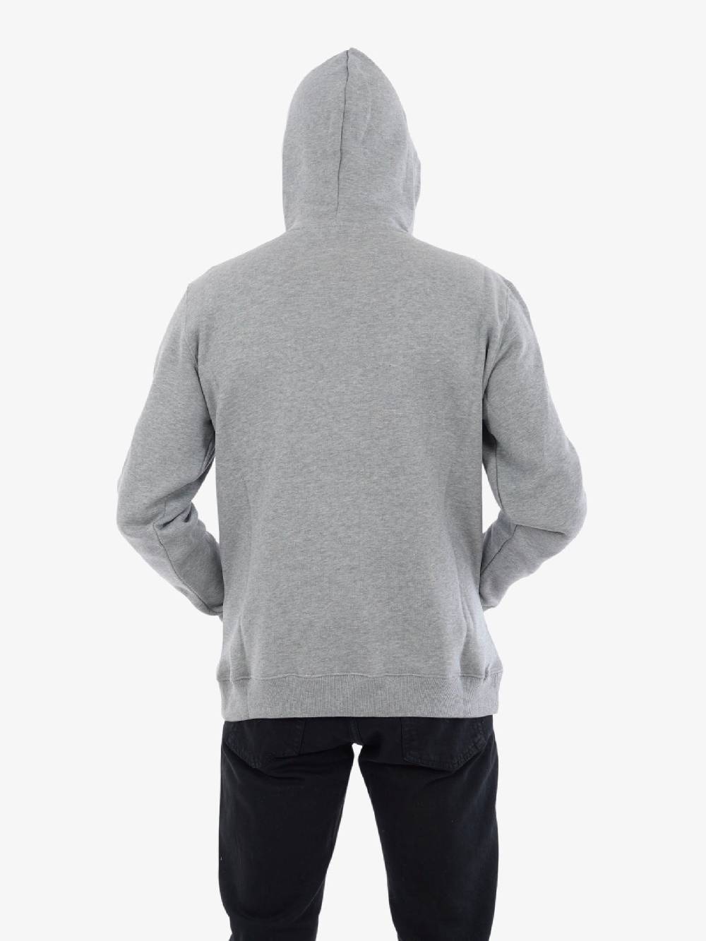 DONDUP Felpa Con Cappuccio Uomo In Jersey Di Cotone Grigio Logo Cappuccio
