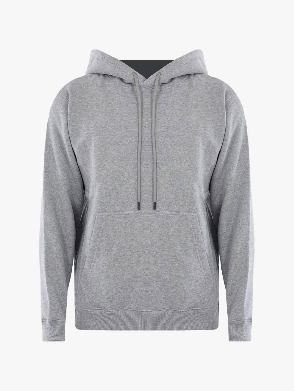 DONDUP Felpa con cappuccio uomo in jersey di cotone grigio logo cappuccio