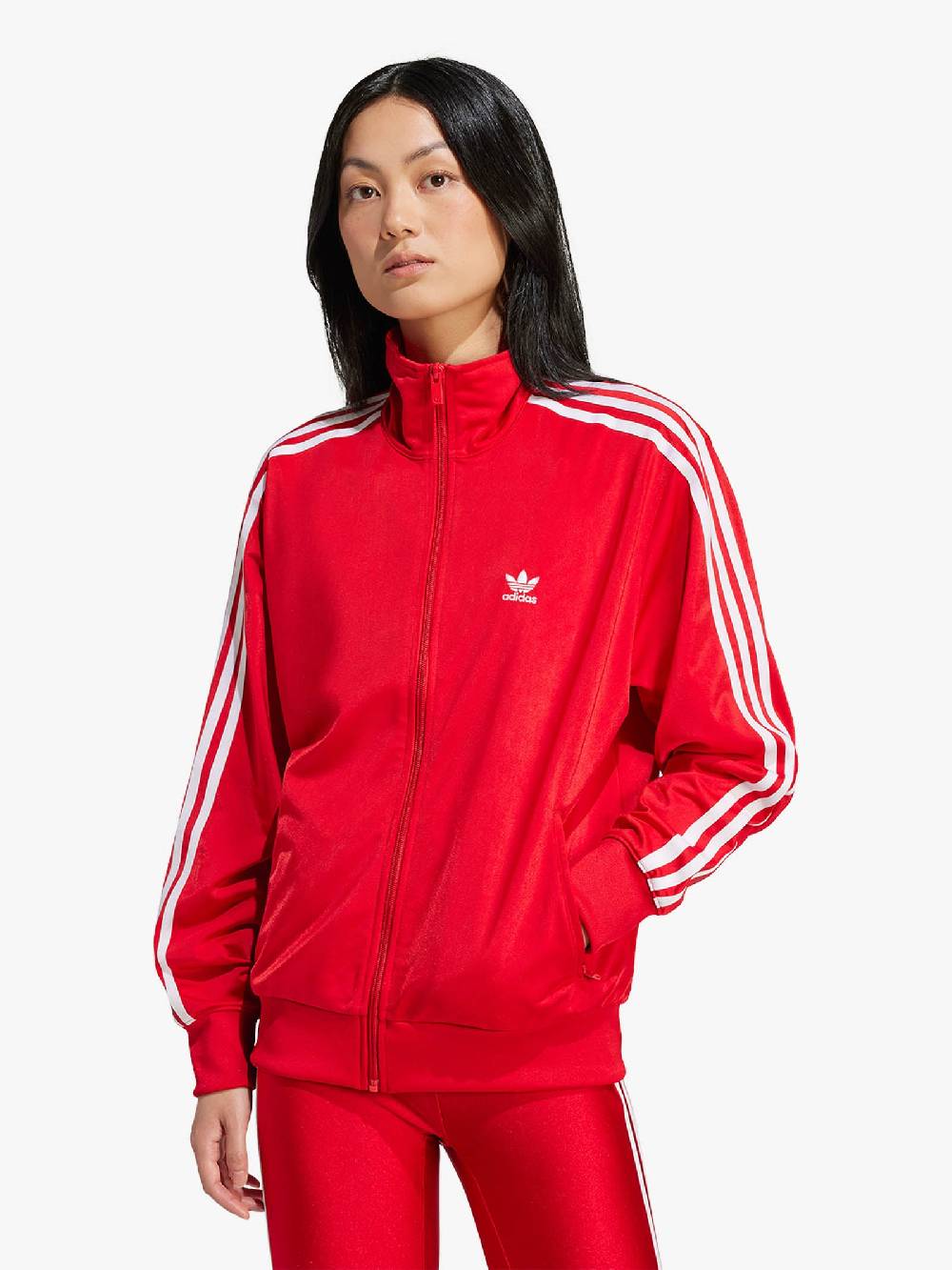 ADIDAS Felpa Girocollo Adicolor Classics Firebird IP0602 Donna Rosso