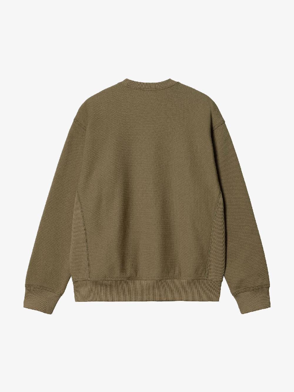 CARHARTT WIP Felpa Girocollo American Script Uomo Marrone