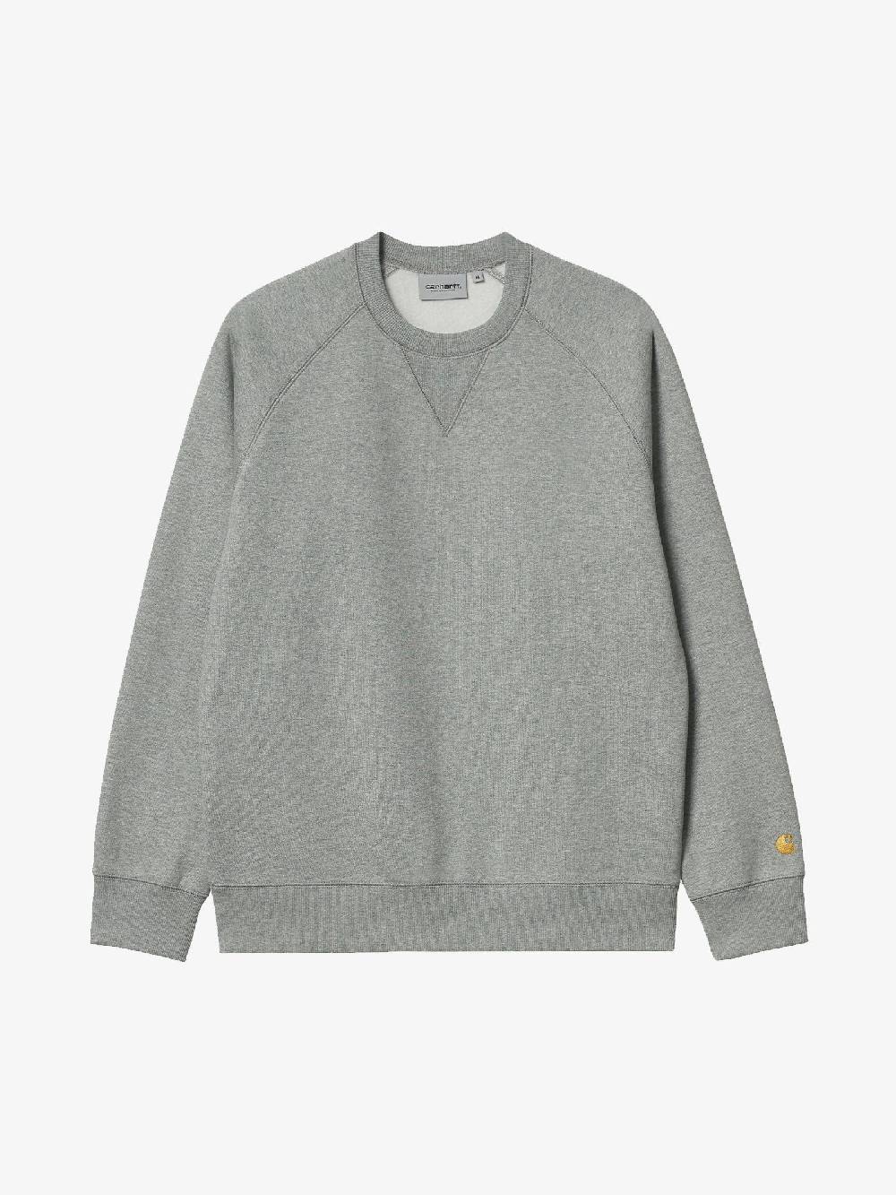 CARHARTT WIP Felpa girocollo Chase Sweat uomo grigia