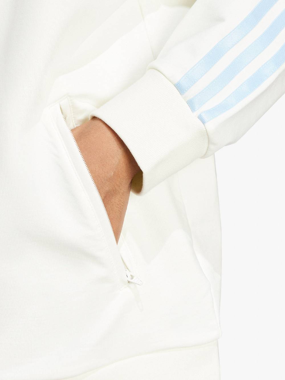 ADIDAS Felpa Girocollo Colorblock IR7471 Donna Cotone Bianco