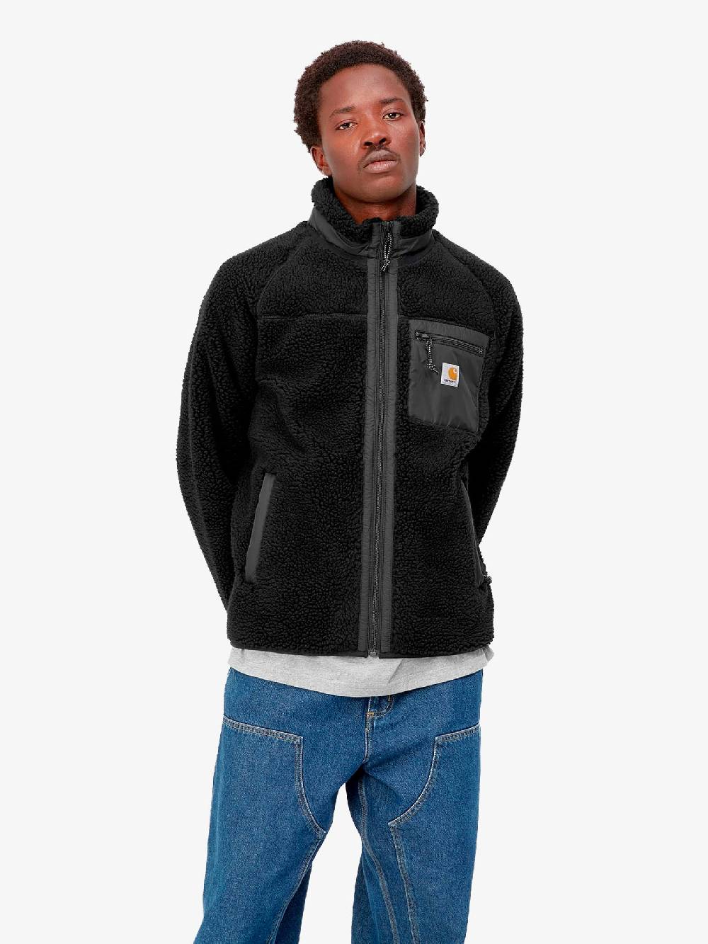 CARHARTT WIP Felpa Girocollo I025120_00E_XX Uomo Abbottonatura Frontale Nera