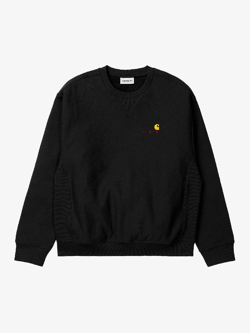 CARHARTT WIP Felpa girocollo I025475_89_XX American Script uomo nera