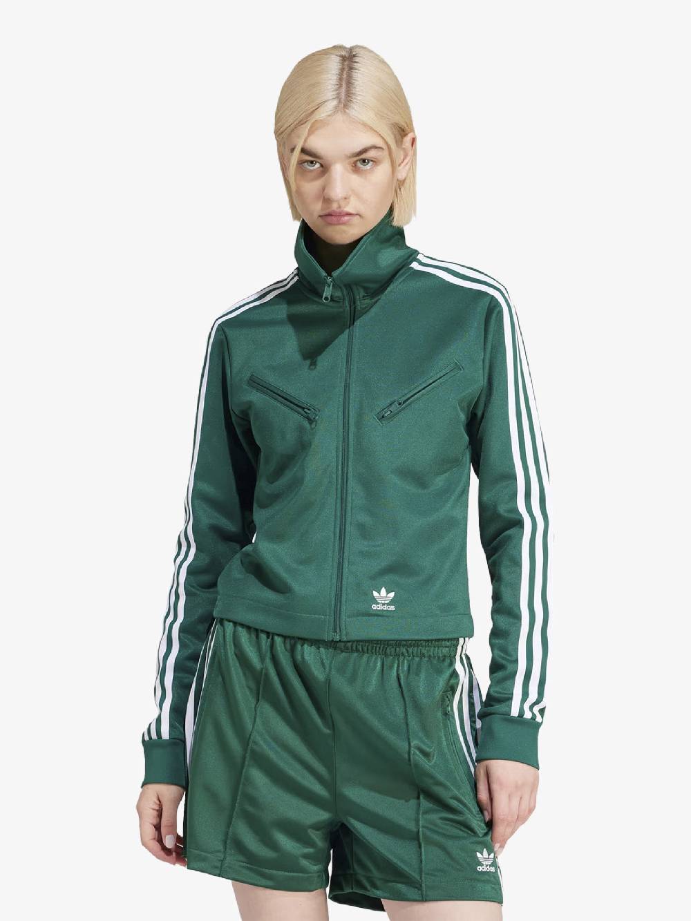 ADIDAS Felpa Girocollo Montreal Donna In Misto Cotone Verde