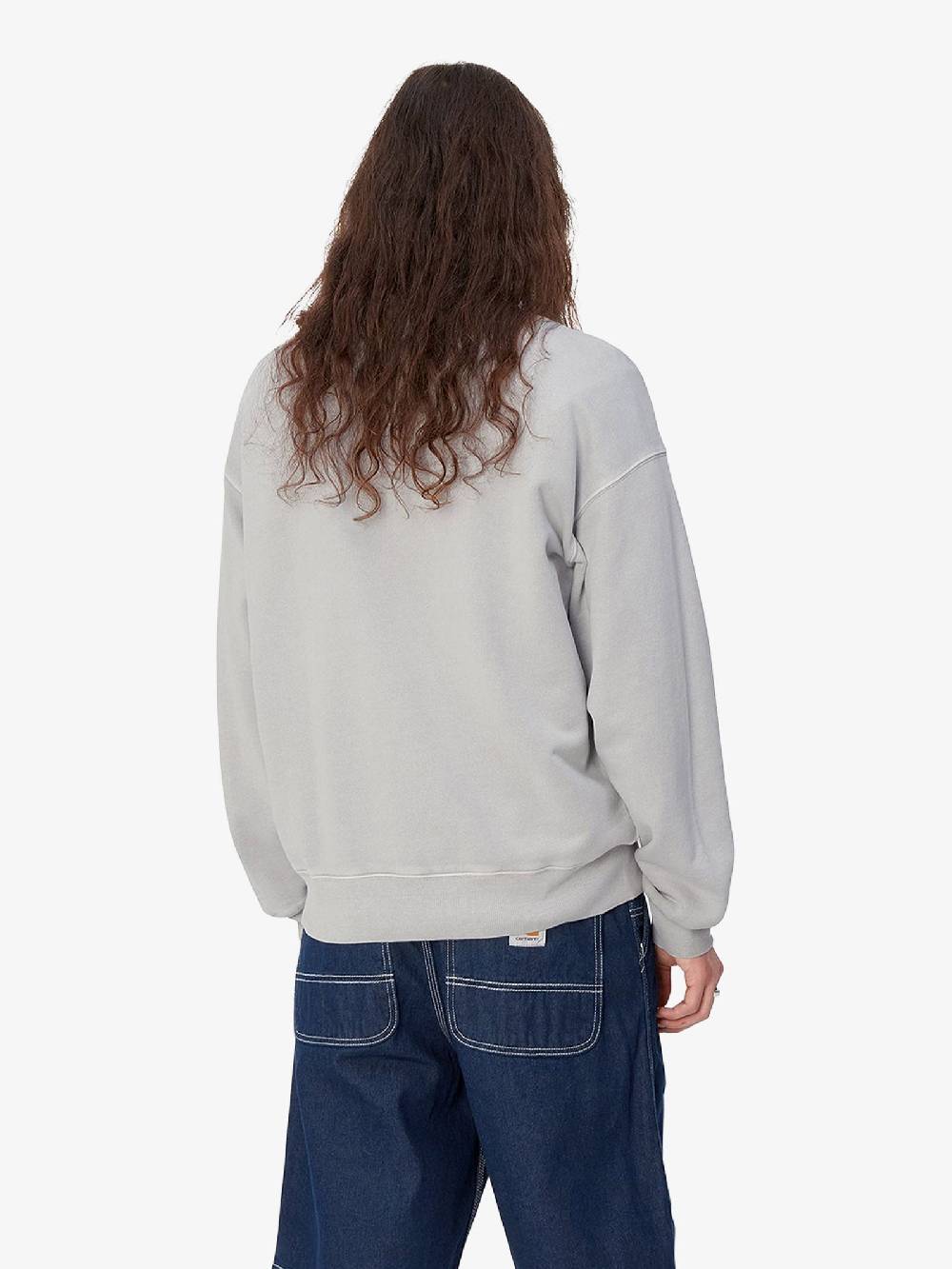 CARHARTT WIP Felpa Girocollo Nelson Sweat I029957_ Uomo Cotone Grigio