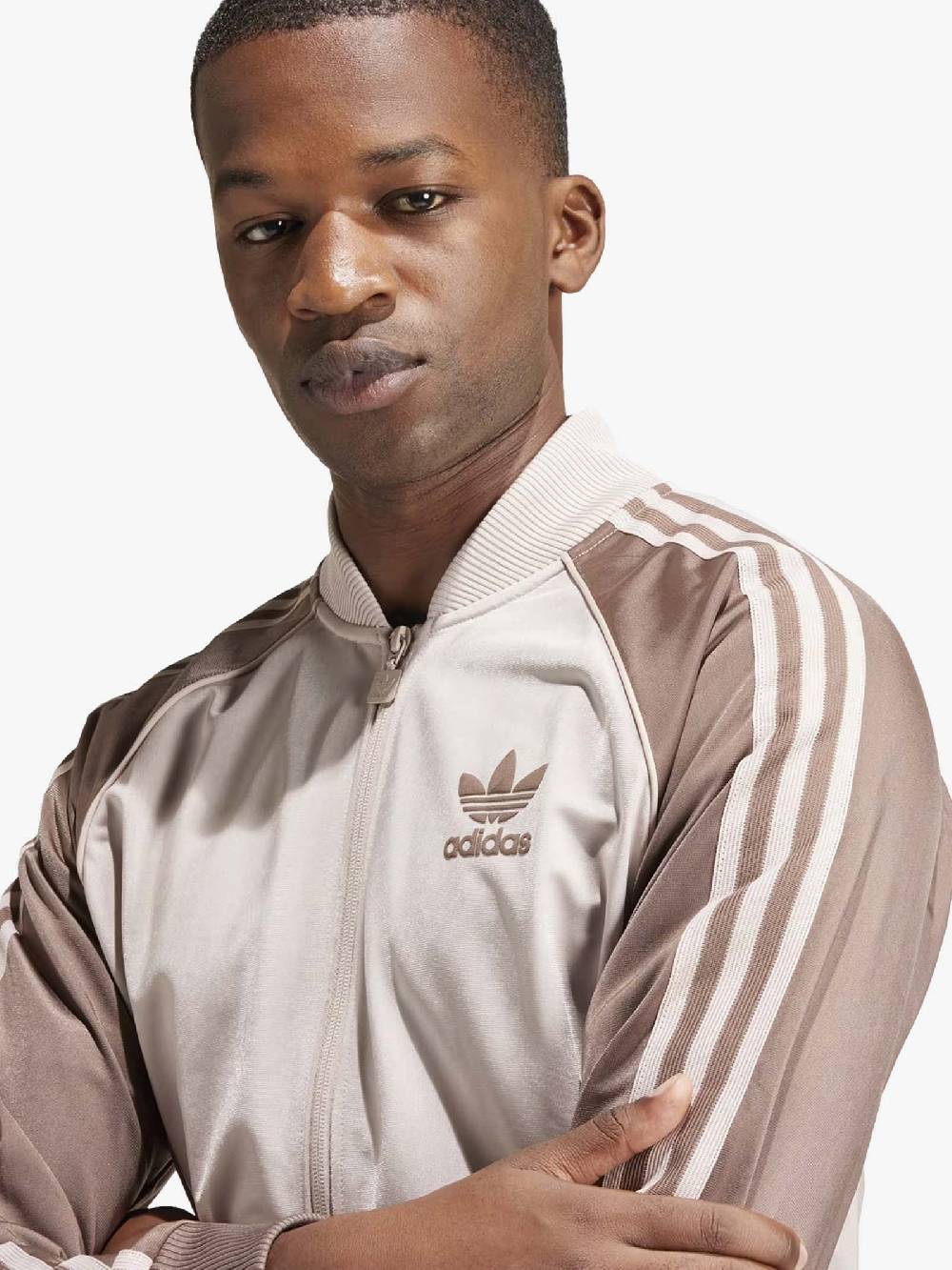 ADIDAS Felpa Girocollo SST Colorblock Uomo Bianco/beige